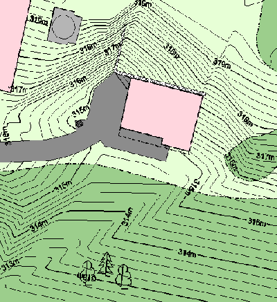 Oberflächenplan Böschung